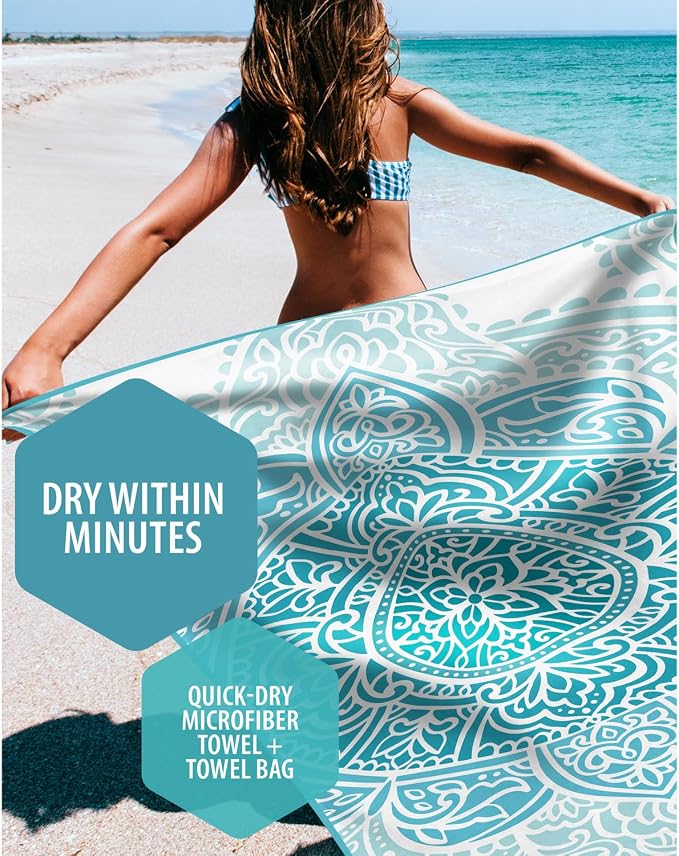 VENTURE 4TH Microfiber Beach Towel: Quick-Dry, Sandproof and Lightweight - Image 2