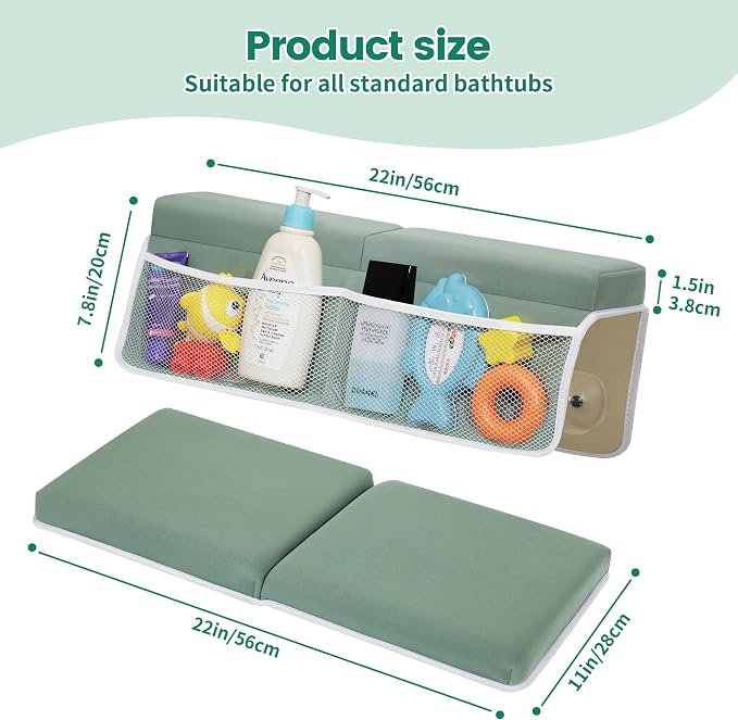 Comfortable Baby Bath Kneeler and Elbow Rest Pad Set, Thick Memory Foam Bath - Image 2