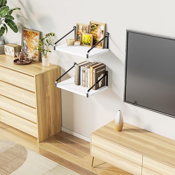 Love-KANKEI Floating Shelves Wall Mount Rustic Wood Wall Shelves - Image 2