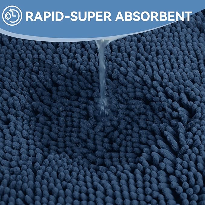 Bcoimo 44"×24" Absorbent Bath Mat, Non-Slip - Image 5