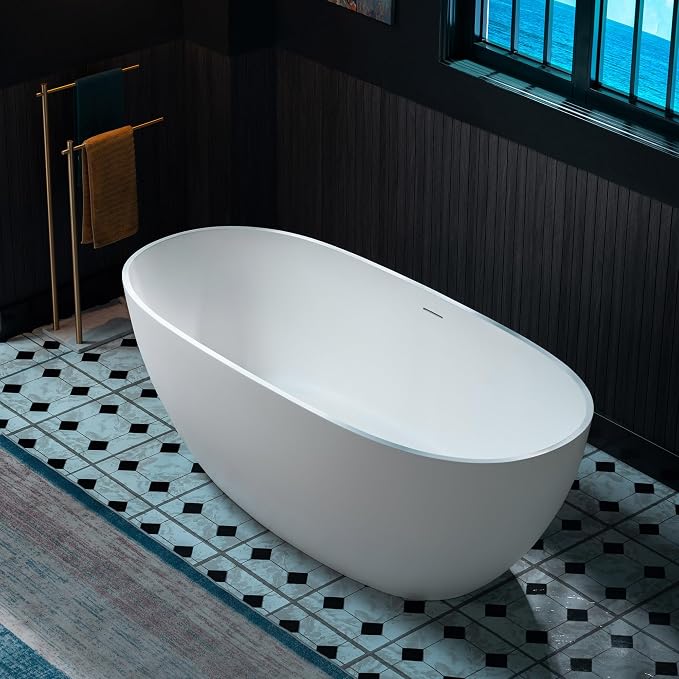 WOODBRIDGE 63" L x 28.35" W Stone Resin Luxury Contemporary Solid Surface - Image 3