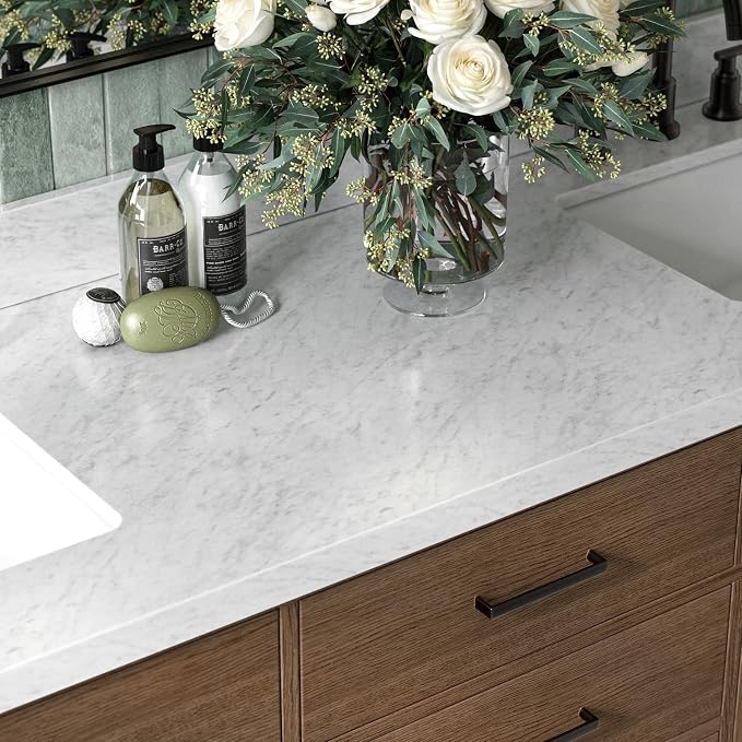 ARIEL Hepburn 73 Inch Double Rectangle Sink Bathroom Vanity - Image 3