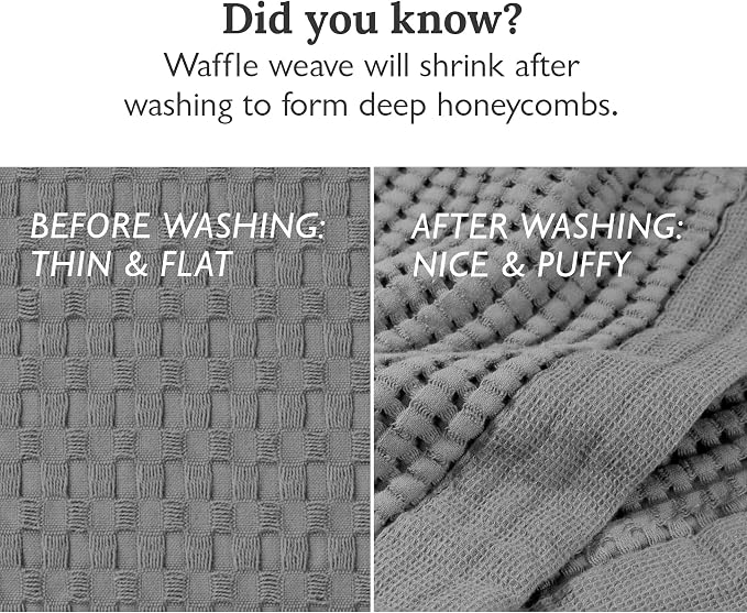 GILDEN TREE Waffle Bath Sheet Quick Dry Towel, Thin Luxury Bath Towels - Image 8