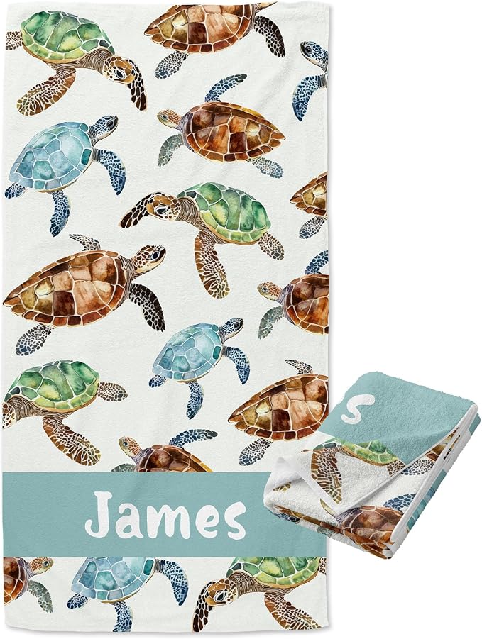 Ships Next Day - Personalized Beach Towel by WinslowBrody