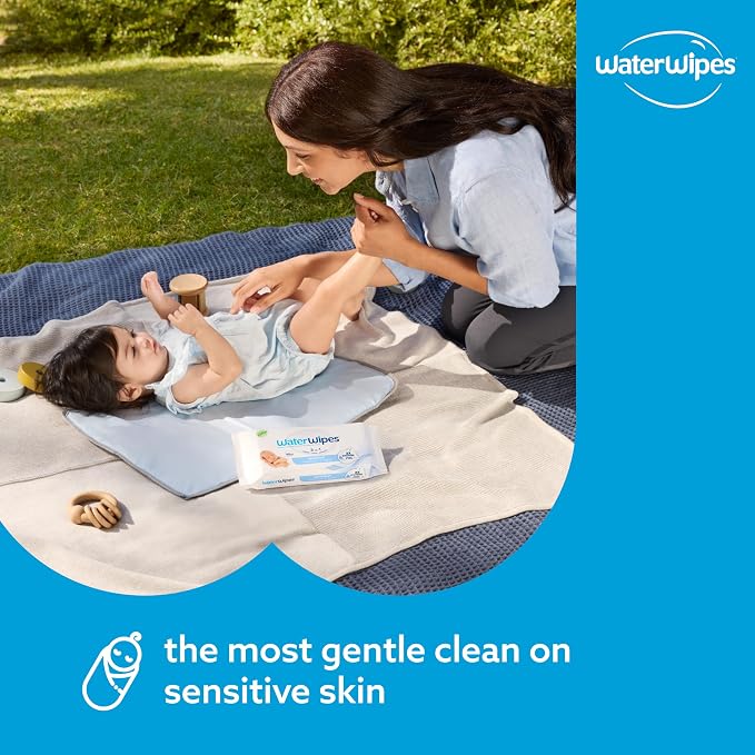 WaterWipes Sensitive+ Newborn & Baby Wipes, 3-In-1 Cleans, 99.9% Water - Image 5