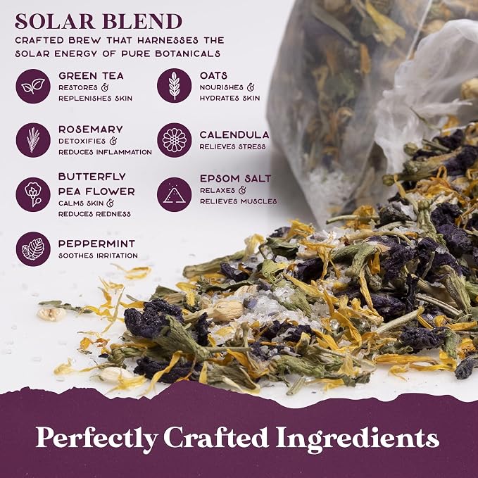 Solar Blend Bath Tea by Purple Canyon | 3 Reviving Bath Soaks - Image 3