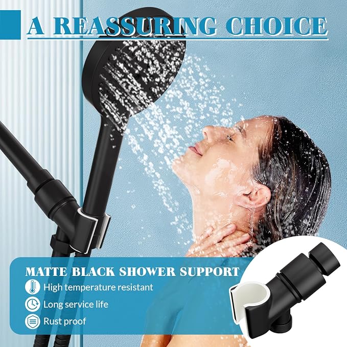 Shower Head Holder for Handheld Shower Head Adjustable Shower Arm Holder - Image 7