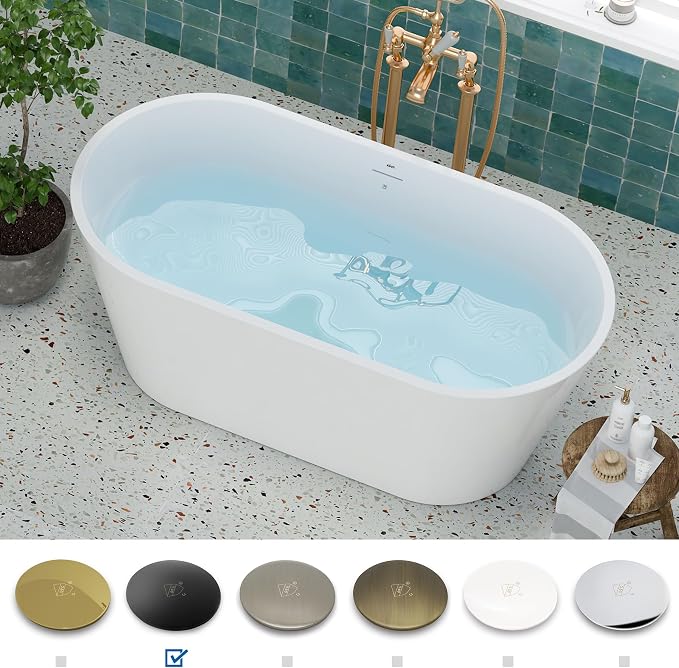 FerdY 59" Shangri-La Elite, Acrylic Freestanding Bathtub, Modern & Contemporary - Image 3