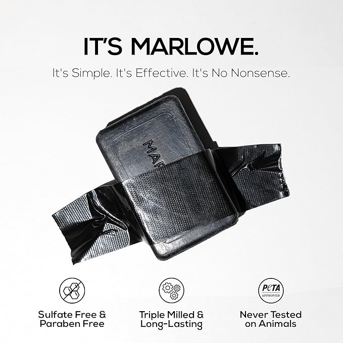MARLOWE. No. 106 Charcoal Soap 7 oz Body Bar Soap - Image 4