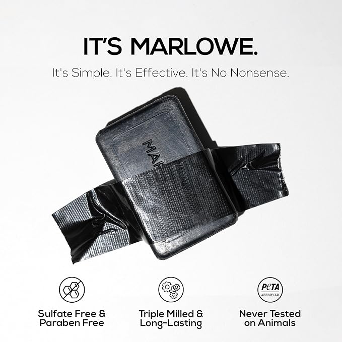MARLOWE. No. 106 Charcoal Soap 7 oz Body Bar Soap - Image 4