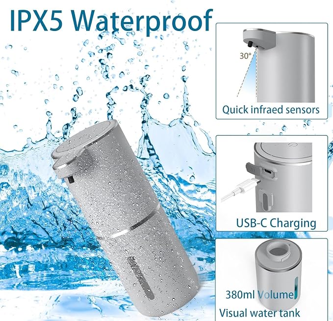 Automatic Liquid Soap Dispenser, Touchless Hand Soap Dispenser USB - Image 7
