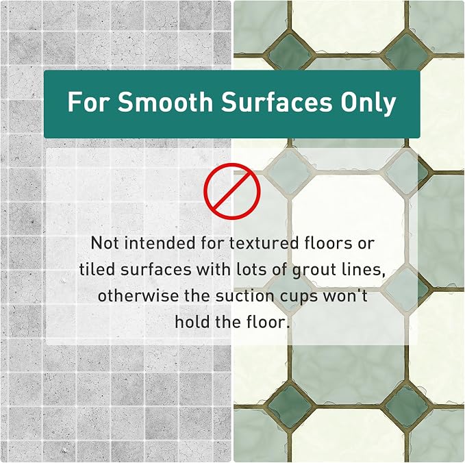 Large Black Square Shower Mat Non Slip 27 x 27 Inch, Shower Bath Mats Tub Mat - Image 8