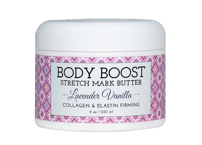 Body Boost Lavender Vanilla Stretch Mark Butter 8 oz.- Helps Treat Stretch by BodyBoost