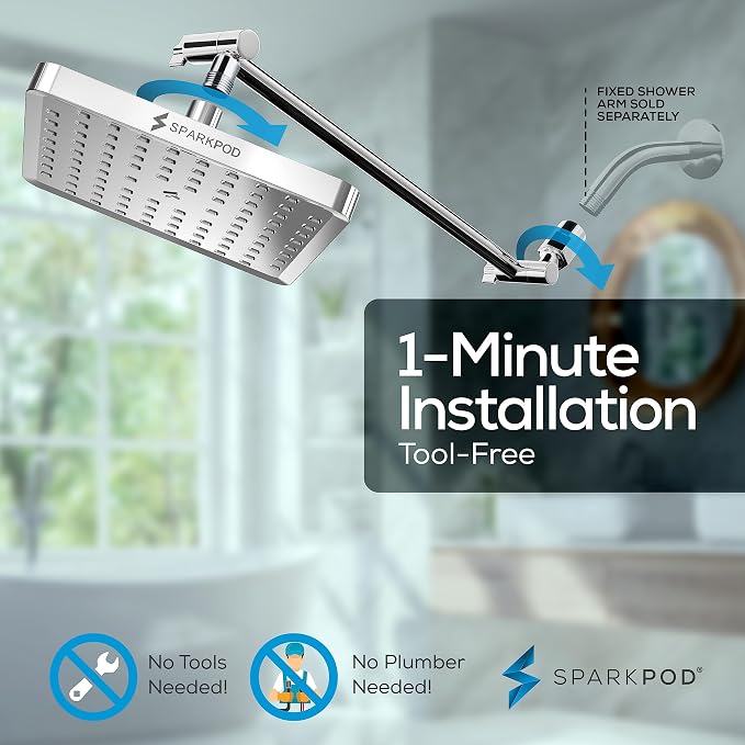 SparkPod Square Rain Shower Head - Image 6