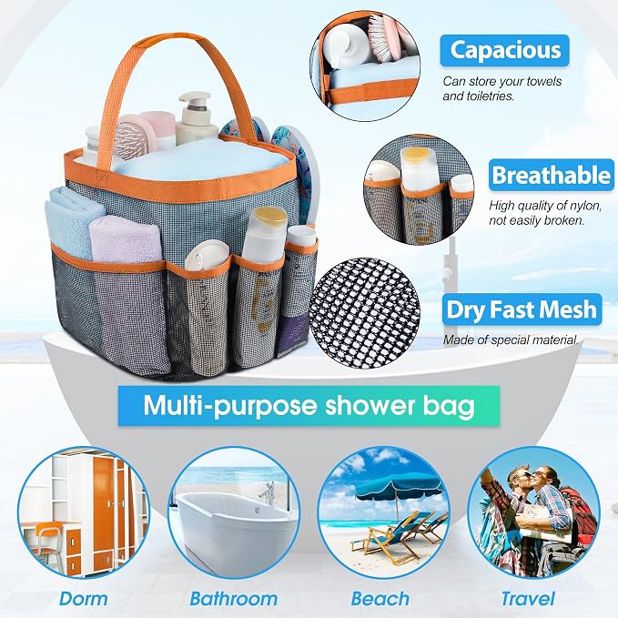 Attmu Mesh Shower Caddy Portable - Image 2