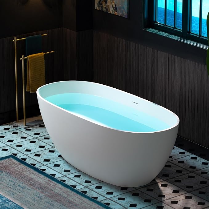 WOODBRIDGE 63" L x 28.35" W Stone Resin Luxury Contemporary Solid Surface - Image 5