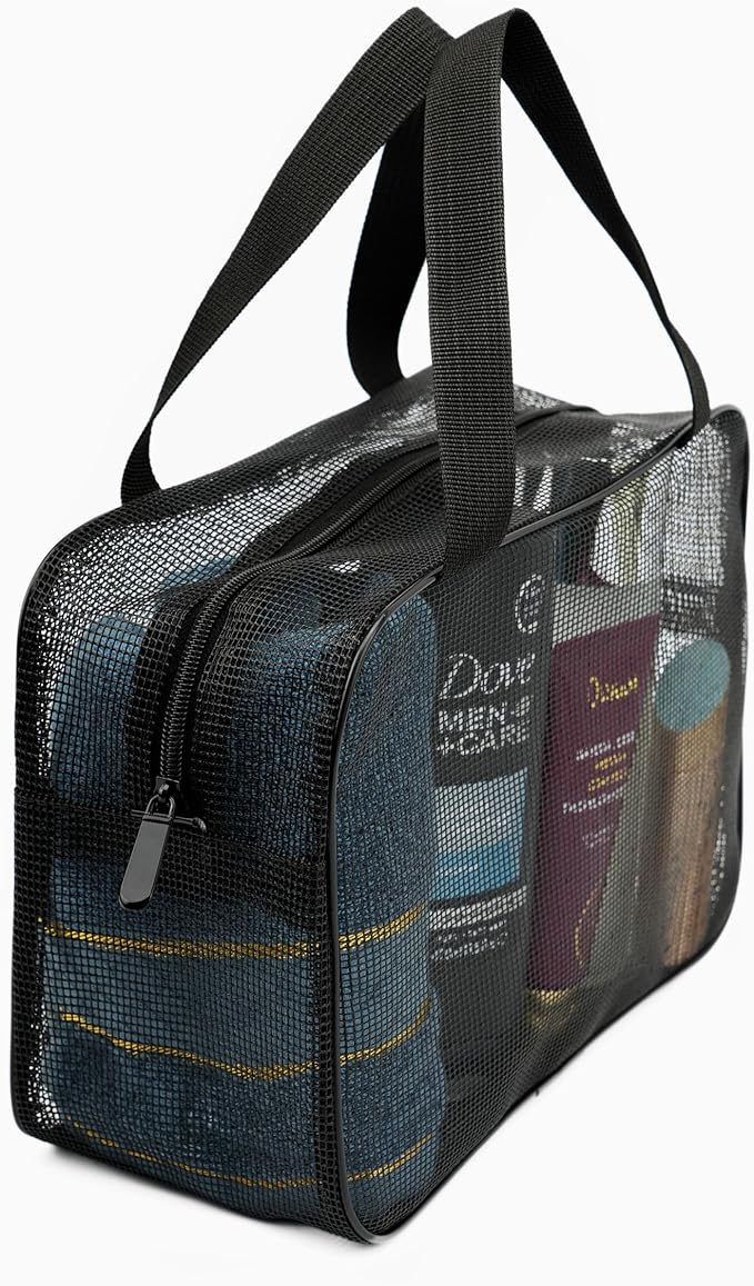 Mesh Shower Caddy Bag for Bathroom Gym Camping Portable Travel Mesh Toiletry - Image 6