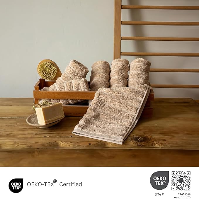 Classic Turkish Towels CTT Luxurious 100% Turkish Cotton Washcloths 6 Pack - Image 3
