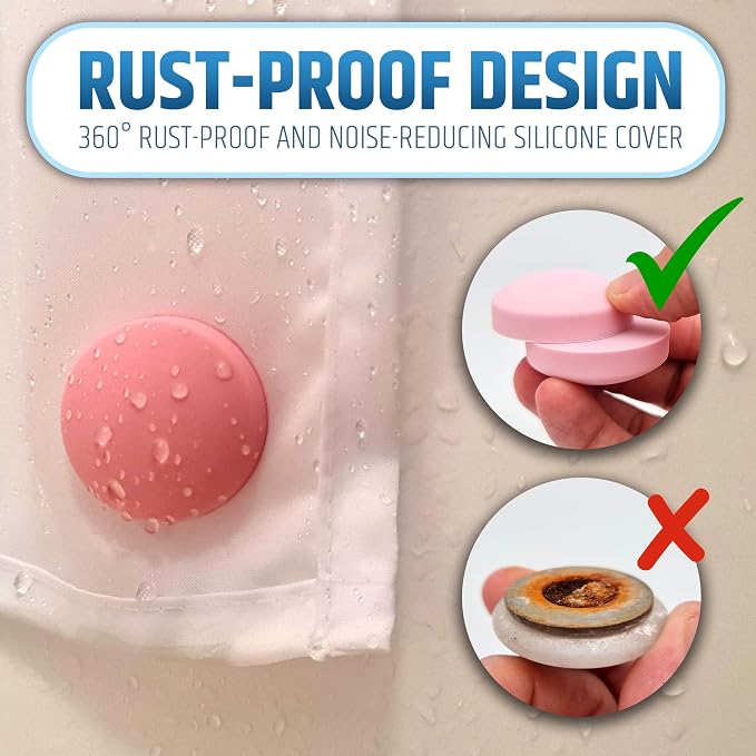 Powerful Anti-Billowing Magnetic Shower Curtain Weights - Image 4