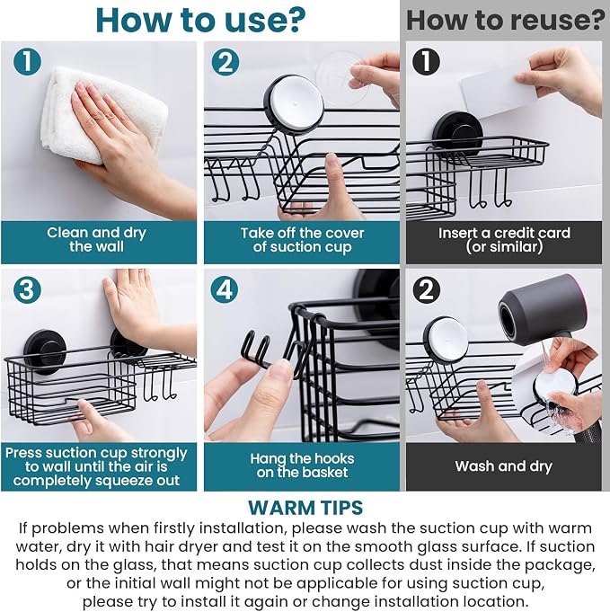 TAILI Shower Caddy Suction Cup - Image 7
