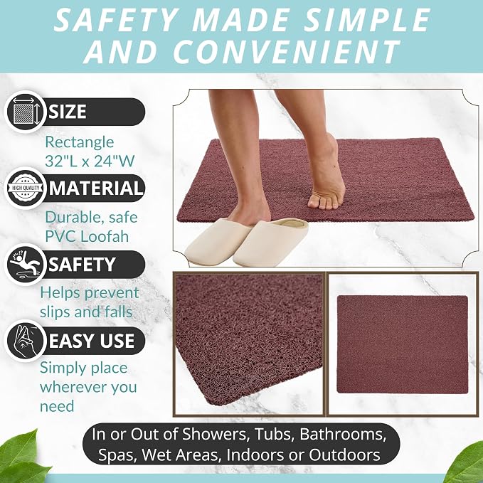 Enkosi Loofah Non-Slip Shower Mat - Image 3