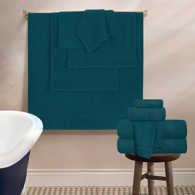 Belizzi Home 100% Cotton Towel Set, Contains 6 Soft Bath Towel, 6 Hand Towels - Image 4