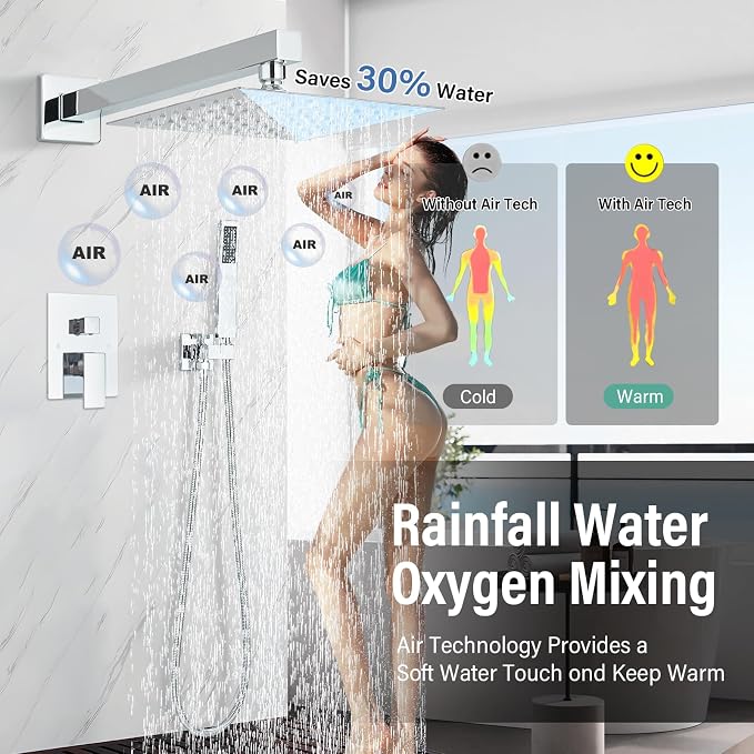 Shower Faucet Polished Chrome Shower System - Image 3