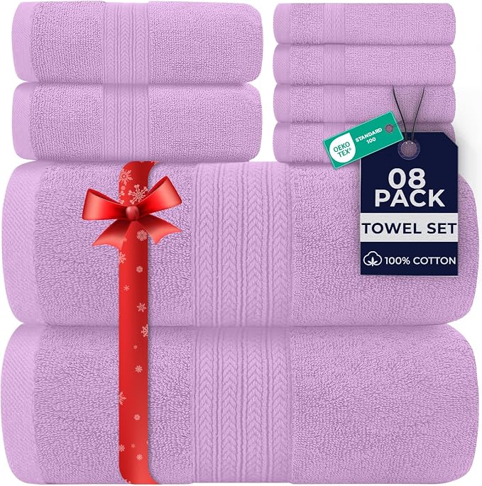 DAN RIVER 8 PC Luxury Bath Towels by DanRiver