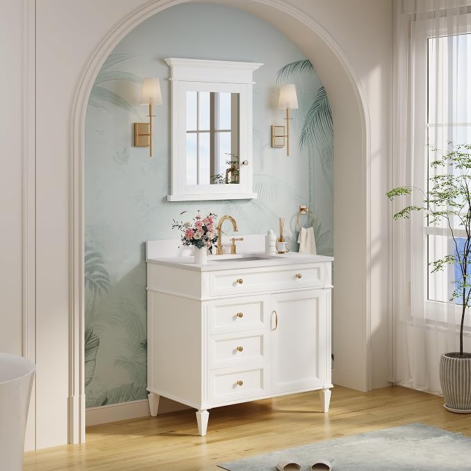 WELLFOR 26"x 32" Bathroom Medicine Cabinet - Image 6
