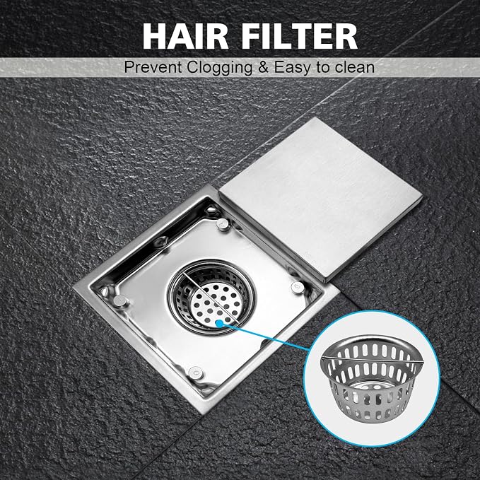 4 Inch Square Shower Drain - Image 6