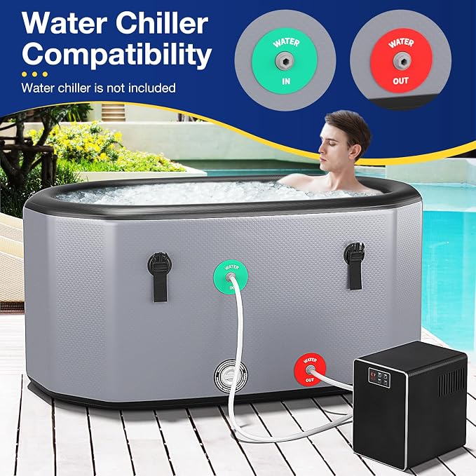 COSTWAY XL 129 Gal Oval Ice Bath Tub - Image 7