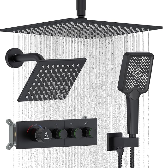 Shower System Brass Thermostatic Shower Faucet Set by JQBQS