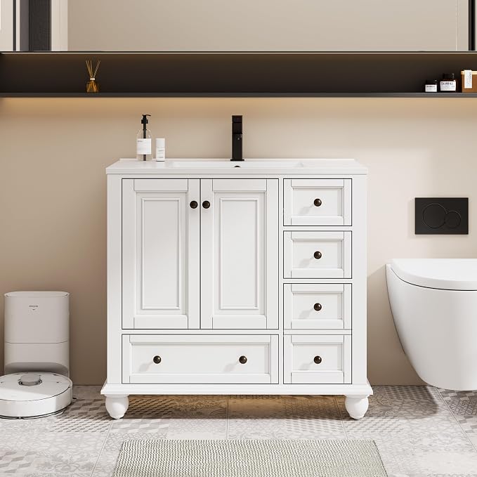 eclife 36" Bathroom Vanity Sink Combo Vintage Style by eclife