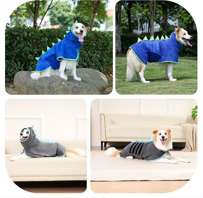 Super Absorbent Dog Bathrobe, Microfiber Bath Robe Towel - Image 5