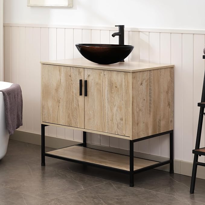 UEV Rustic Oak 36" Bathroom Vanity - Image 5