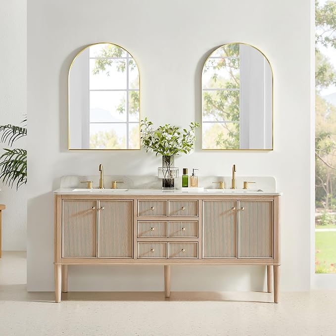 ALTAIR 72 Double Sink Bathroom Vanity Floating and Freestanding Vanity Ceramic by ALTAIR