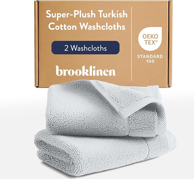 Brooklinen Super-Plush Turkish Cotton Washcloths by Brooklinen