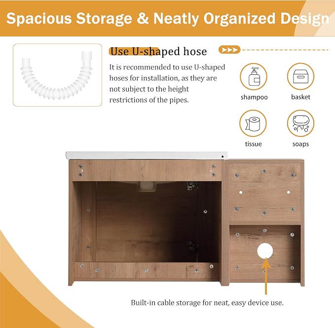 36 Inch Wall-Mounted Vanity - Image 6