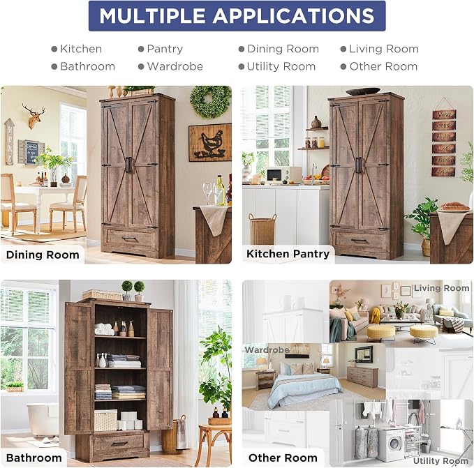 Farmhouse Kitchen Pantry Cabinet - Image 3