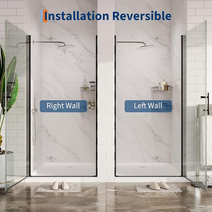 33.6-34.6" x 72" Frameless Shower Door - Image 7