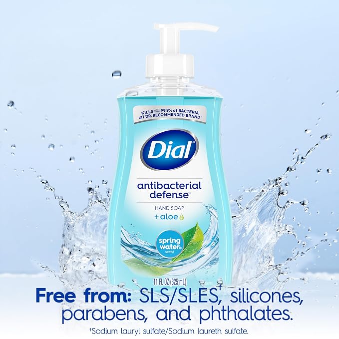 Dial Antibacterial Liquid Hand Soap, Spring Water, 11 fl oz - Image 4
