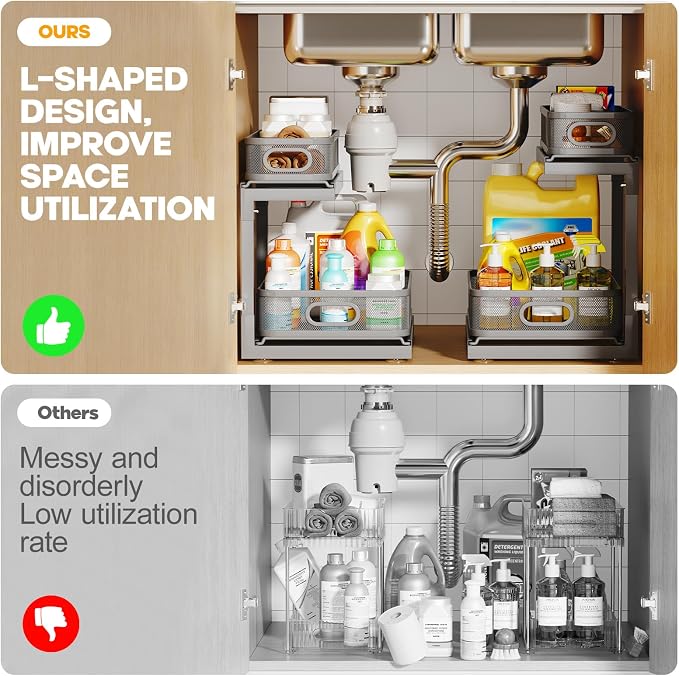 1-Pack Under Sink Storage Organizer - Image 3