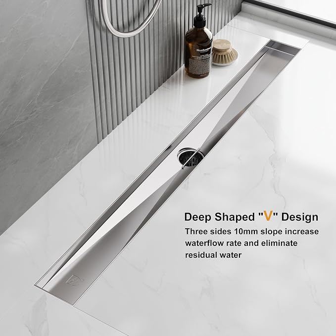Neodrain 60 Inch Rectangular Linear Shower Drain - Image 3