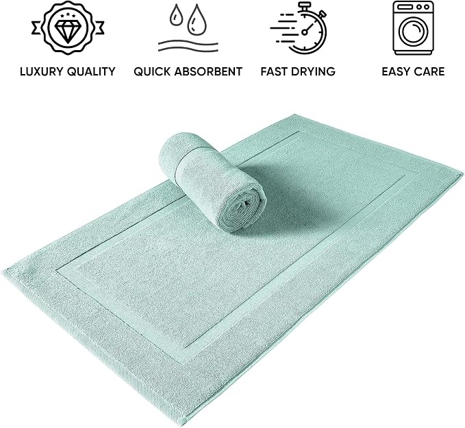 SALBAKOS 100% Turkish Cotton Bath Mat Set 2-Piece - Image 5