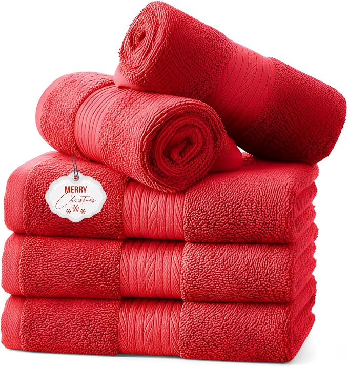 Ample Decor Washcloths Pack of 5 12 X 12 Inch 100% Cotton 600 GSM, Soft by AmpleDecor