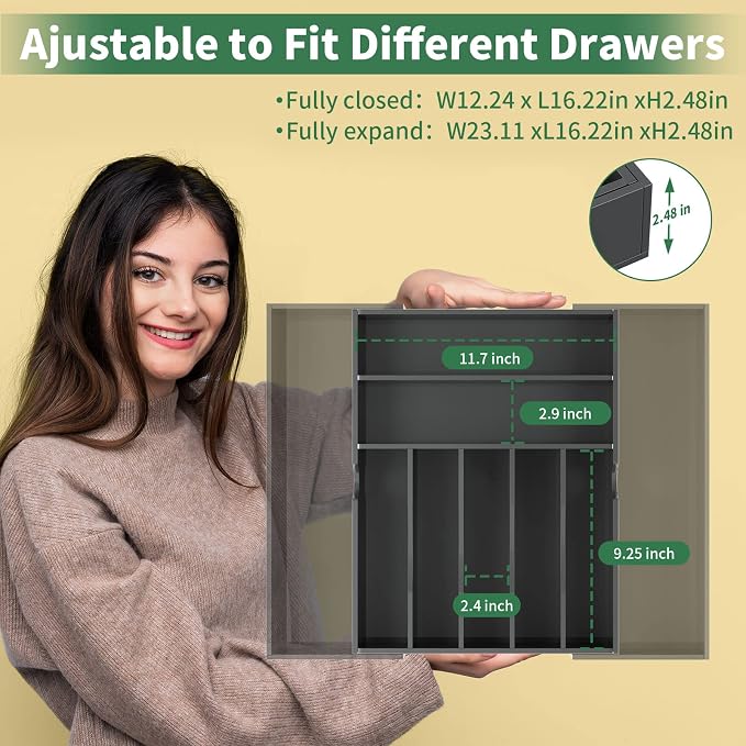 NIUBEE Expandable Kitchen Drawer Organizer - Image 3