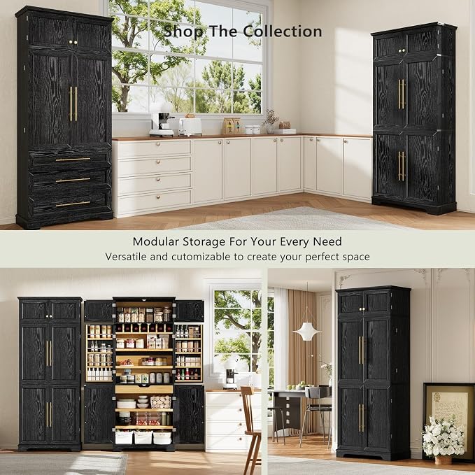 78.2" Tall Kitchen Pantry Cabinet - Image 9
