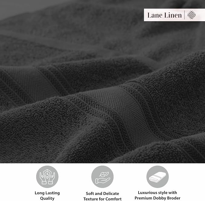LANE LINEN Large Cotton Bath Sheets, Extra Large Quick Dry Towels, Zero Twist - Image 8