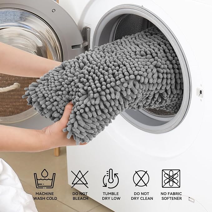 Bcoimo 44"×24" Absorbent Bath Mat, Non-Slip - Image 6