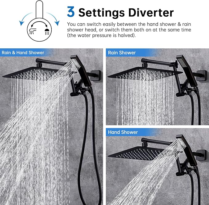 G-Promise All Metal 12 Inches Rainfall Shower Head - Image 2